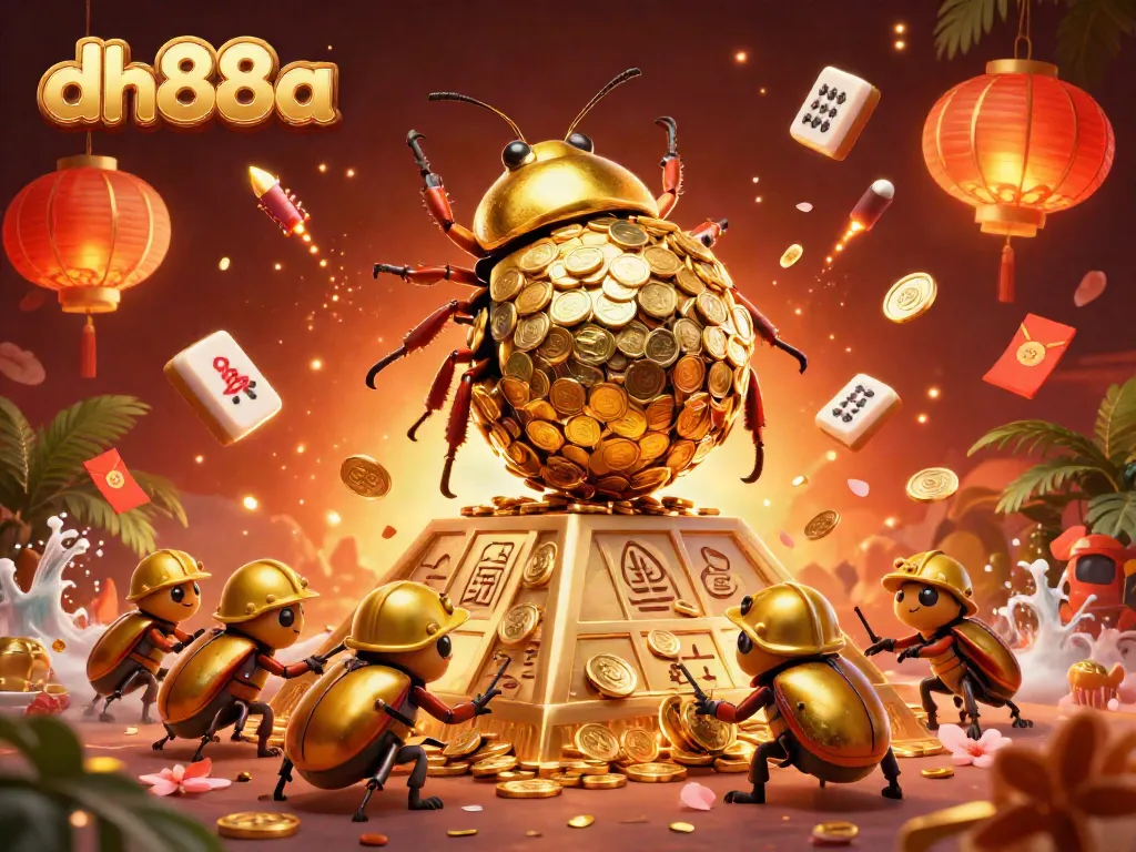 Engage in exciting gameplay with dh88a, featuring vibrant golden coins and dynamic casino symbols.