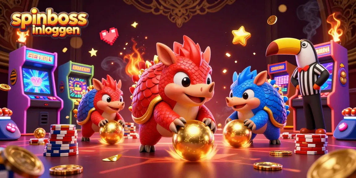 spinboss inloggen game illustration featuring dynamic pangolins and poker chips
